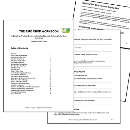 The Bird Chop Workbook ( Digital PDF)