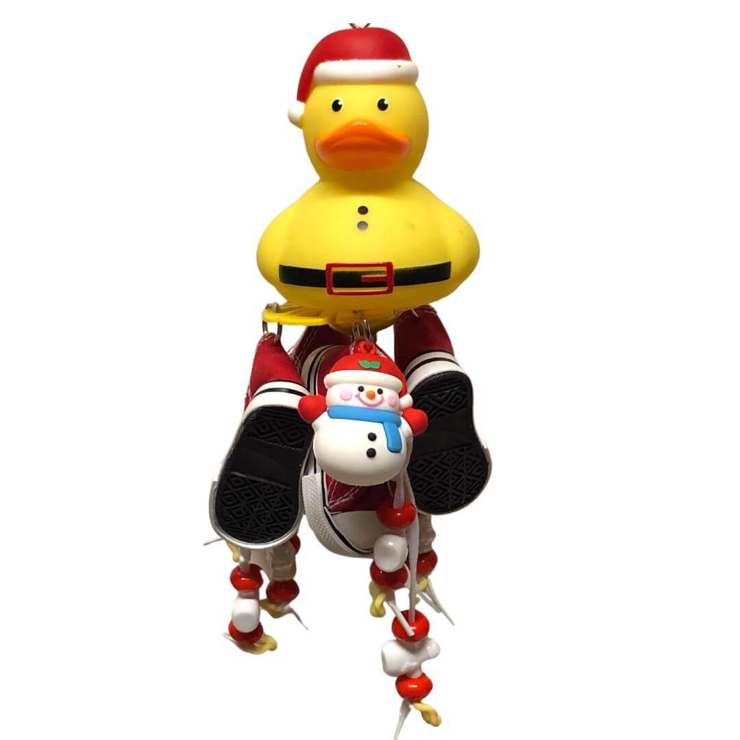 santa duck with shoes
