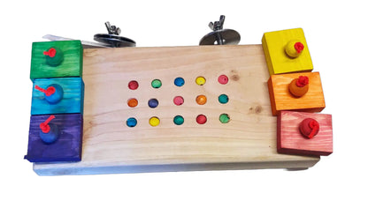 Colorful parrot perch