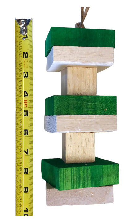 Big Bite balsa bird toy in green 