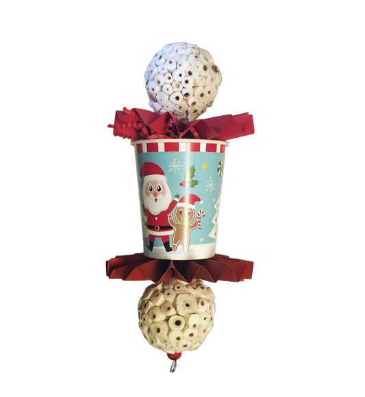 fun christmas bird toy with paper cup
