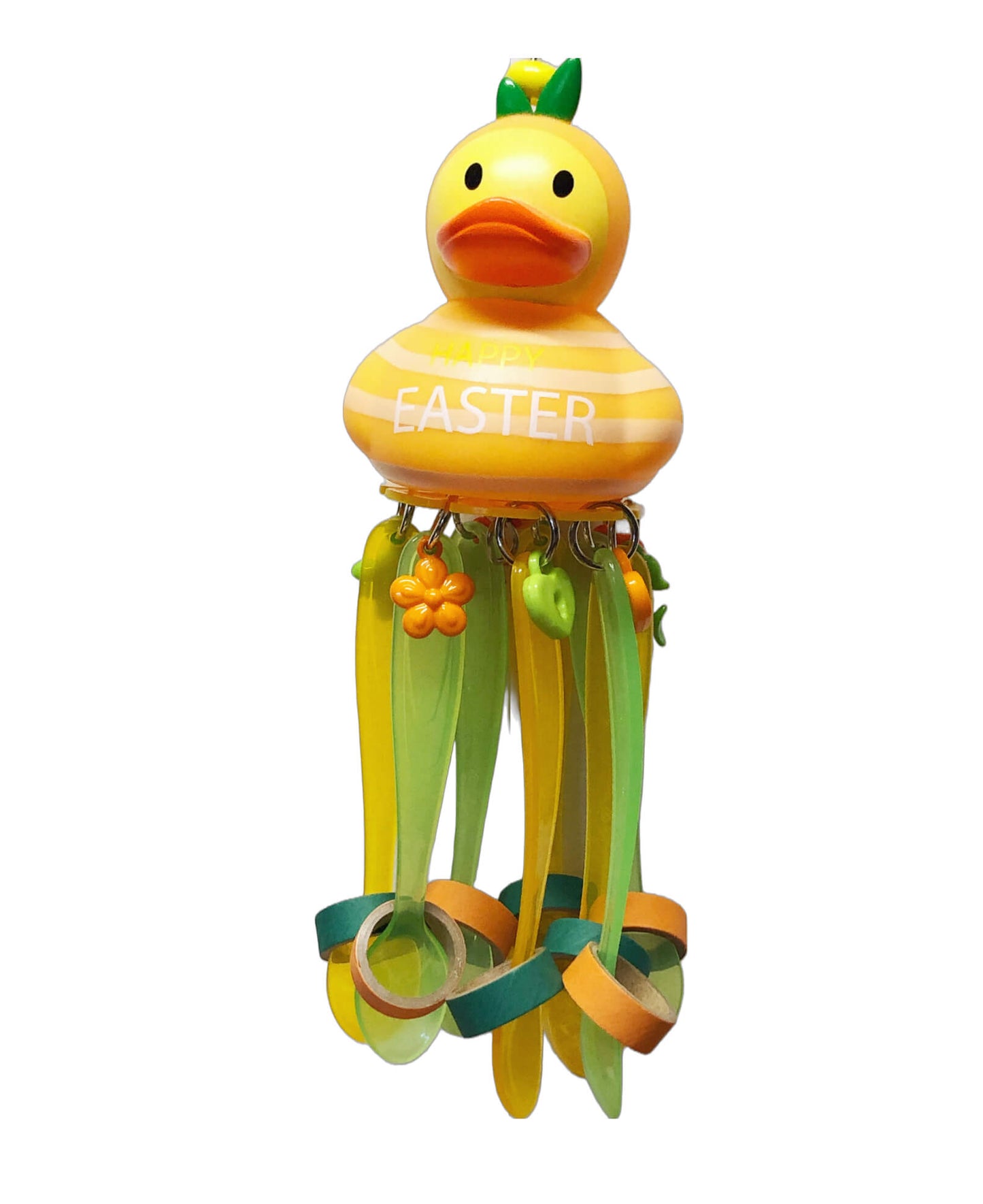 Easter duck with spoons and charms