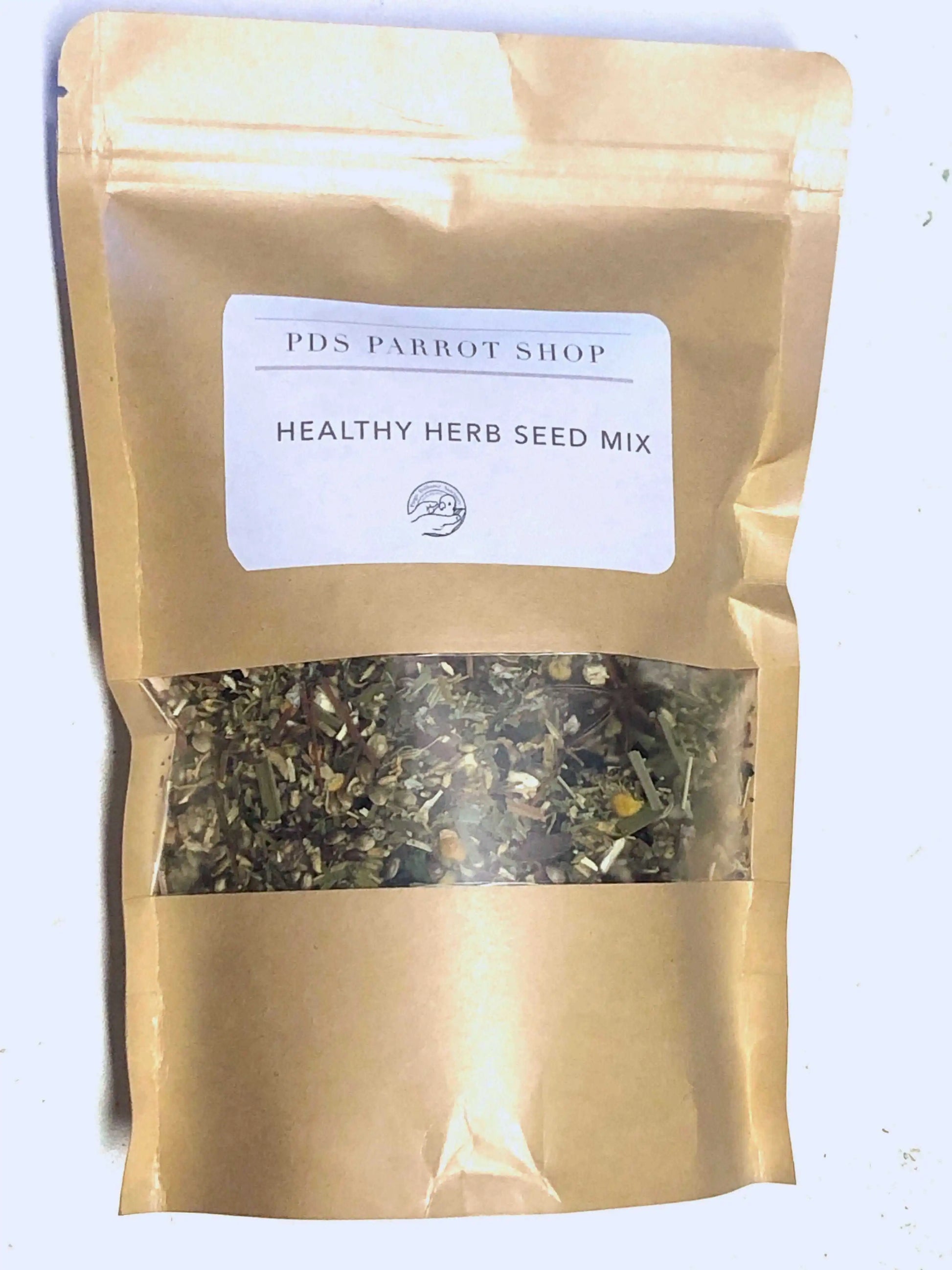 Healthy Organic herb bird seed packaged 