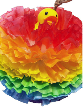 rainbow puff bird toy