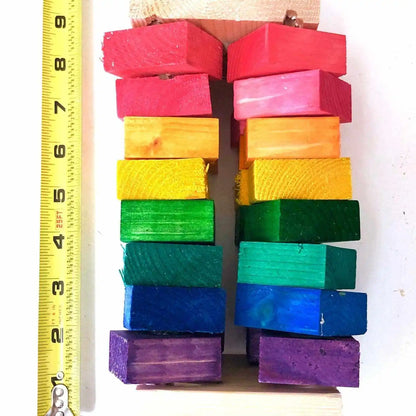 Medium bird toy with four strands of blocks