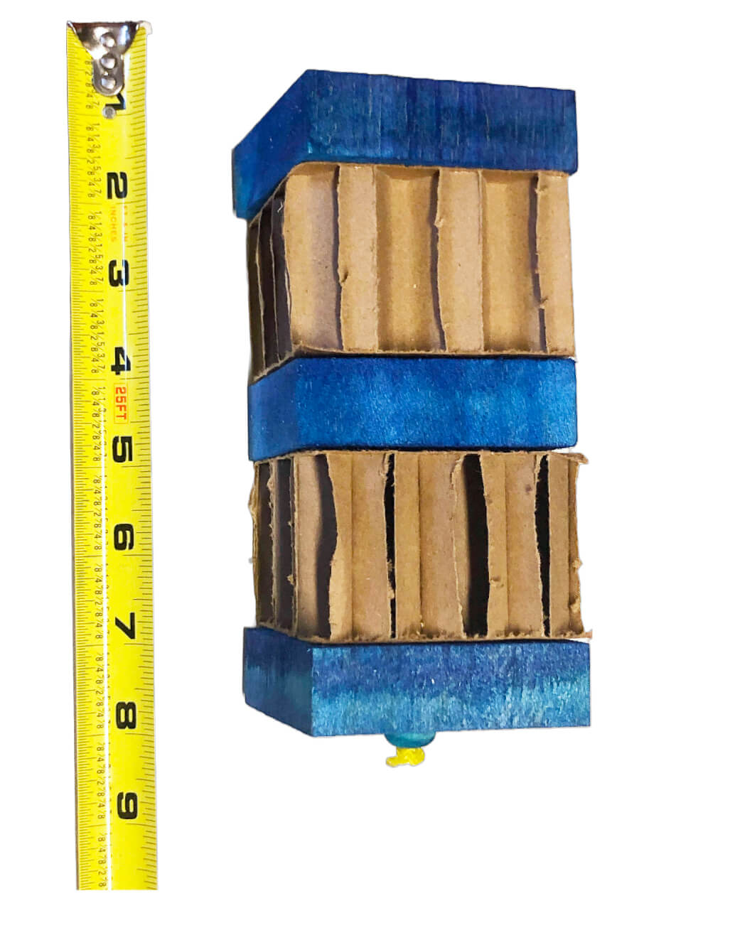 blue Bala blocks with cardboard 