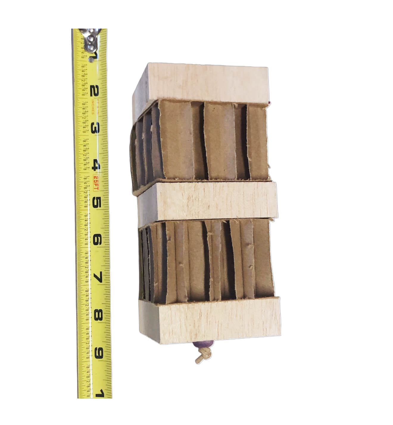 Natural balsa box with cardboard blocks