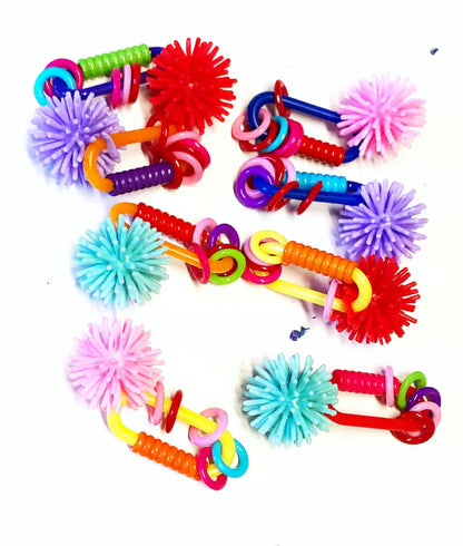 pom pom bird foot toys with different colors